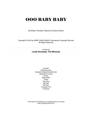 Ooo Baby Baby (arr. Jim Farley www.arrangementsone.com)