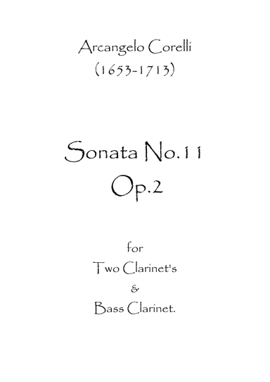 Sonata No.11 Op.2 (arr. Spence Bundy)