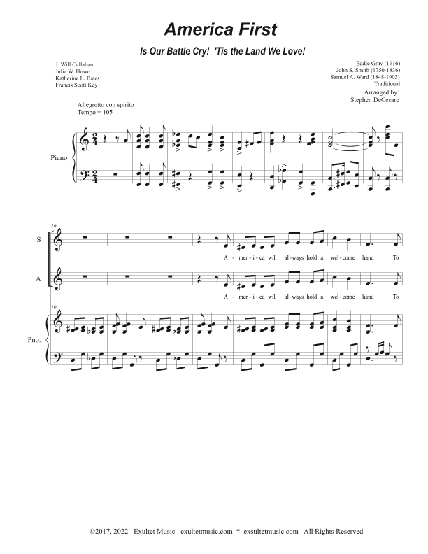 America First (SAB) (arr. Stephen DeCesare)