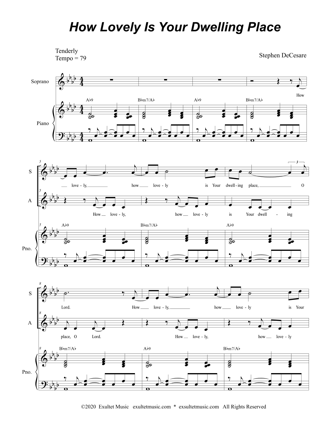 How Lovely Is Your Dwelling Place (Duet for Soprano and Alto solo)