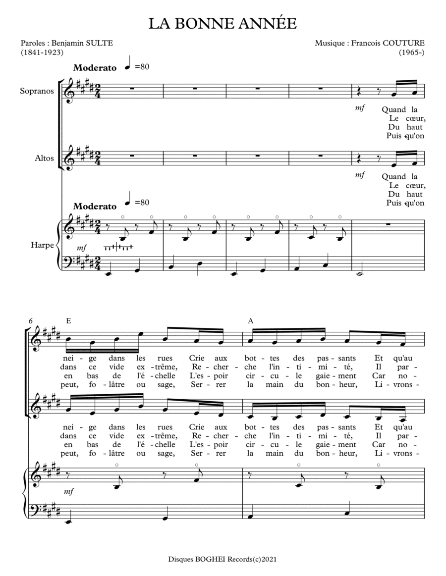 LA BONNE ANNÉE (arr. Disques BOGHEI Records)