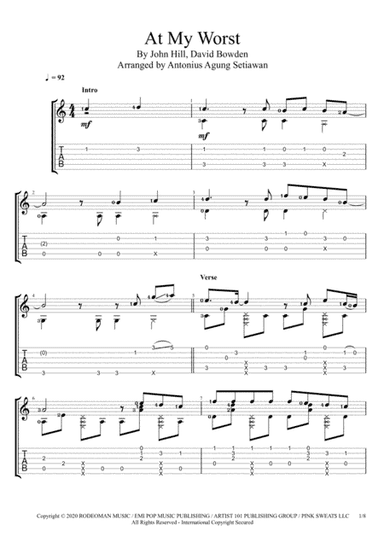 At My Worst (arr. Antonius Agung Setiawan)