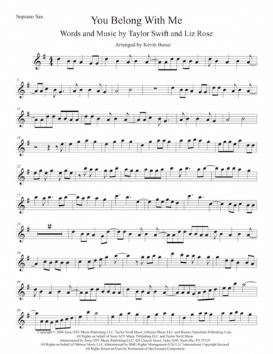 You Belong With Me (arr. Kevin Busse)
