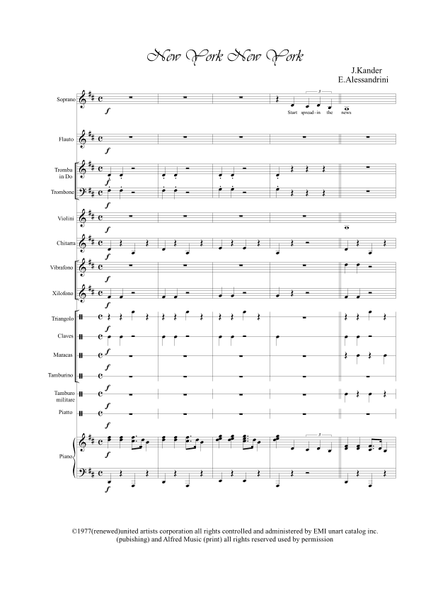 Theme From "new York, New York" (arr. Ester Alessandrini)