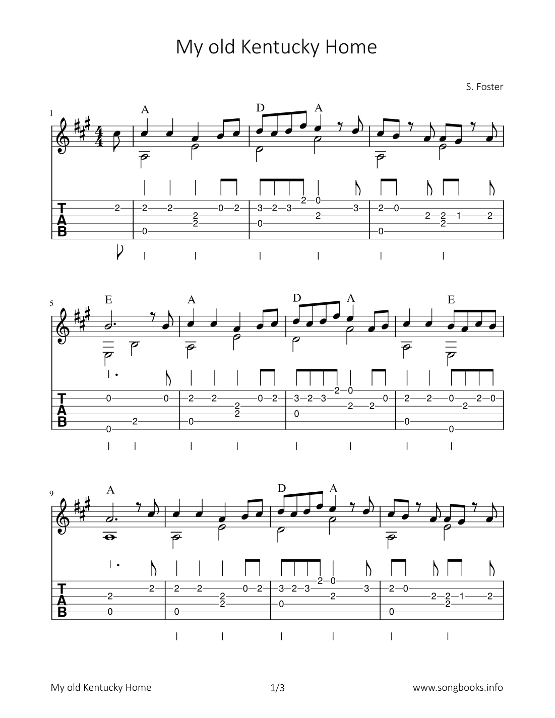 My old Kentucky Home (arr. Bettina Schipp)