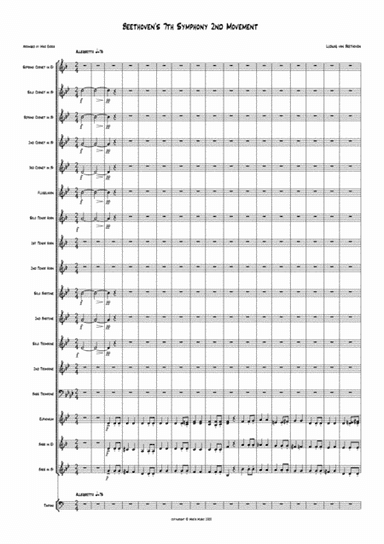 Beethoven's 7th Symphony 2nd Movement arranged for brass band (arr. Mike Eades)