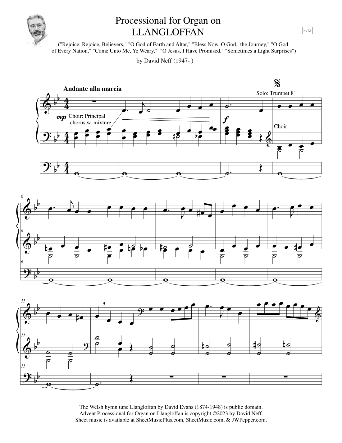 Processional for Organ on Llangloffan