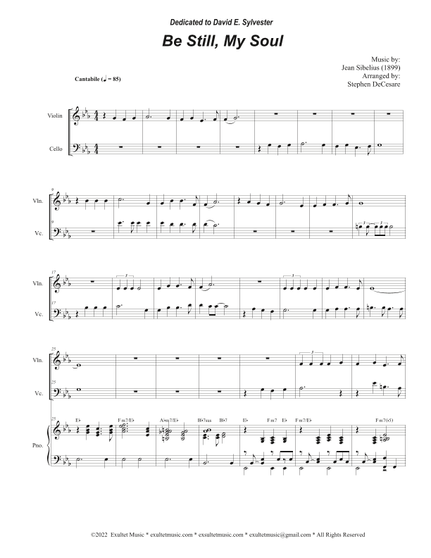 Be Still, My Soul (Duet for Violin and Cello) (arr. Stephen DeCesare)