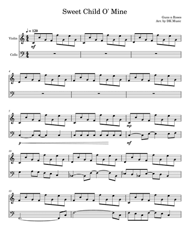 Sweet Child O' Mine (arr. DK Music)