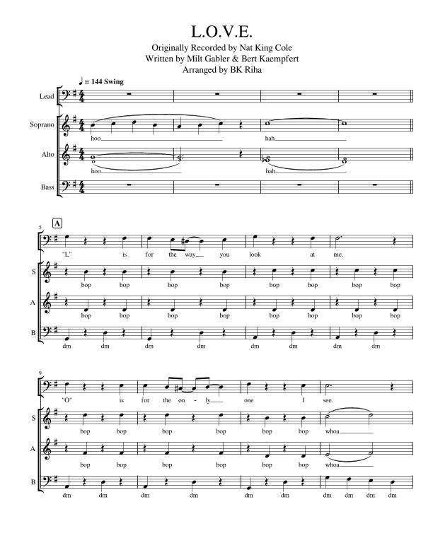 L-o-v-e (arr. BK Riha / Brandy Kay Riha)