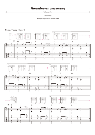 Gleensleeves [simple version] (arr. Daisuke Minamizawa)