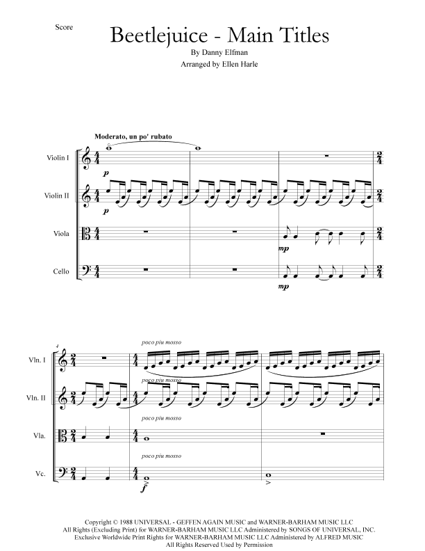 Beetlejuice (main Theme) (arr. Ellen Harle)