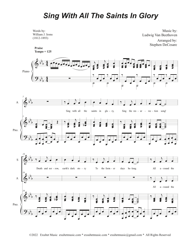 Sing With All The Saints In Glory (Duet for Soprano and Alto solo) (arr. Stephen DeCesare)