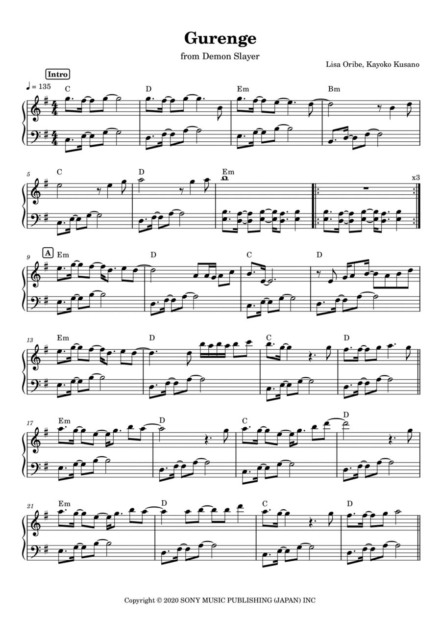 Gurenge (arr. Anacrusa)