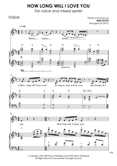 How Long Will I Love You (arr. Dico)