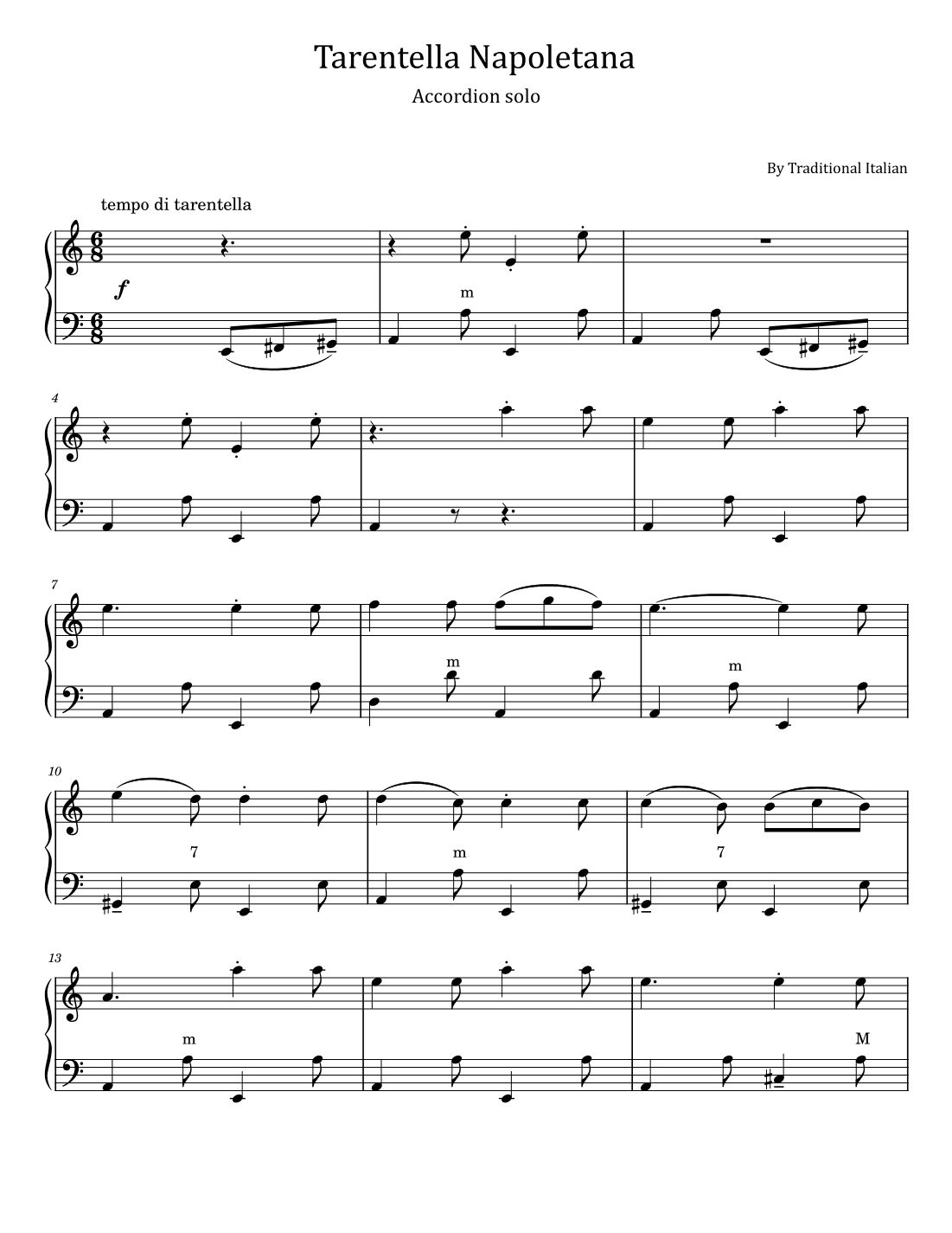 Tarantella Napoletana - Accordion Solo (arr. poon)