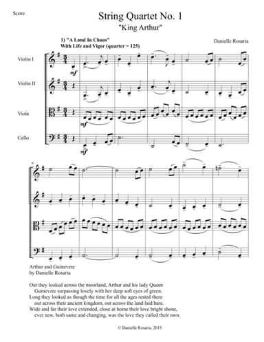 String Quartet No. 1: King Arthur (arr. Danielle Rosaria)