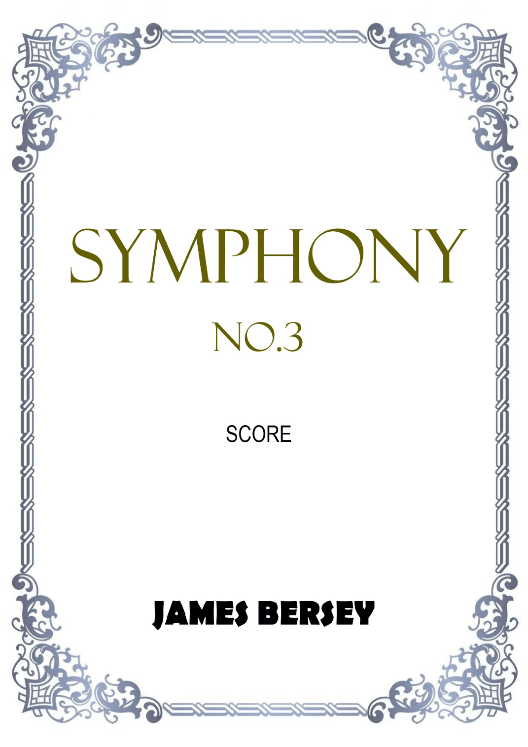 Symphony No.3 (full score & complete set of orchestral parts)
