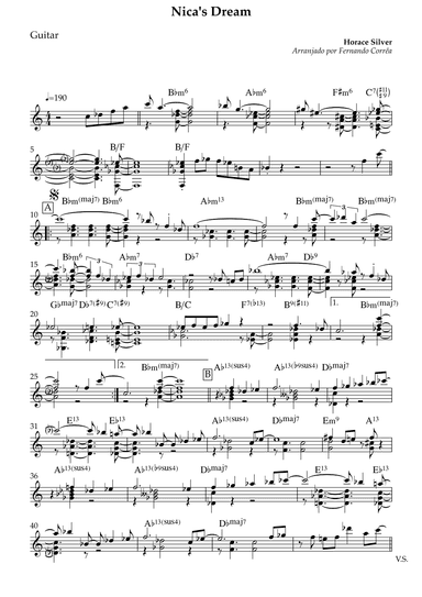 Nica's Dream (arr. Fernando Corrêa)