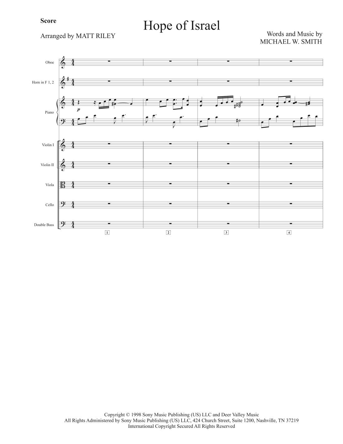 Hope Of Israel (arr. Matt Riley)