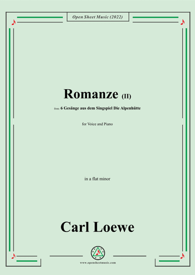 Loewe-Romanze(II),in a flat minor,for Voice and Piano (arr. OSM Press)