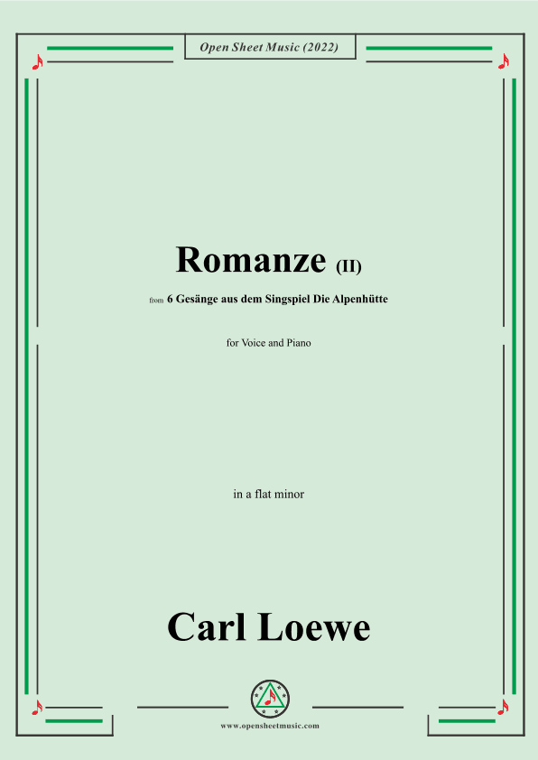 Loewe-Romanze(II),in a flat minor,for Voice and Piano (arr. OSM Press)
