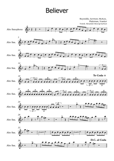 Believer (arr. Alexander Bosrup Karlsen)
