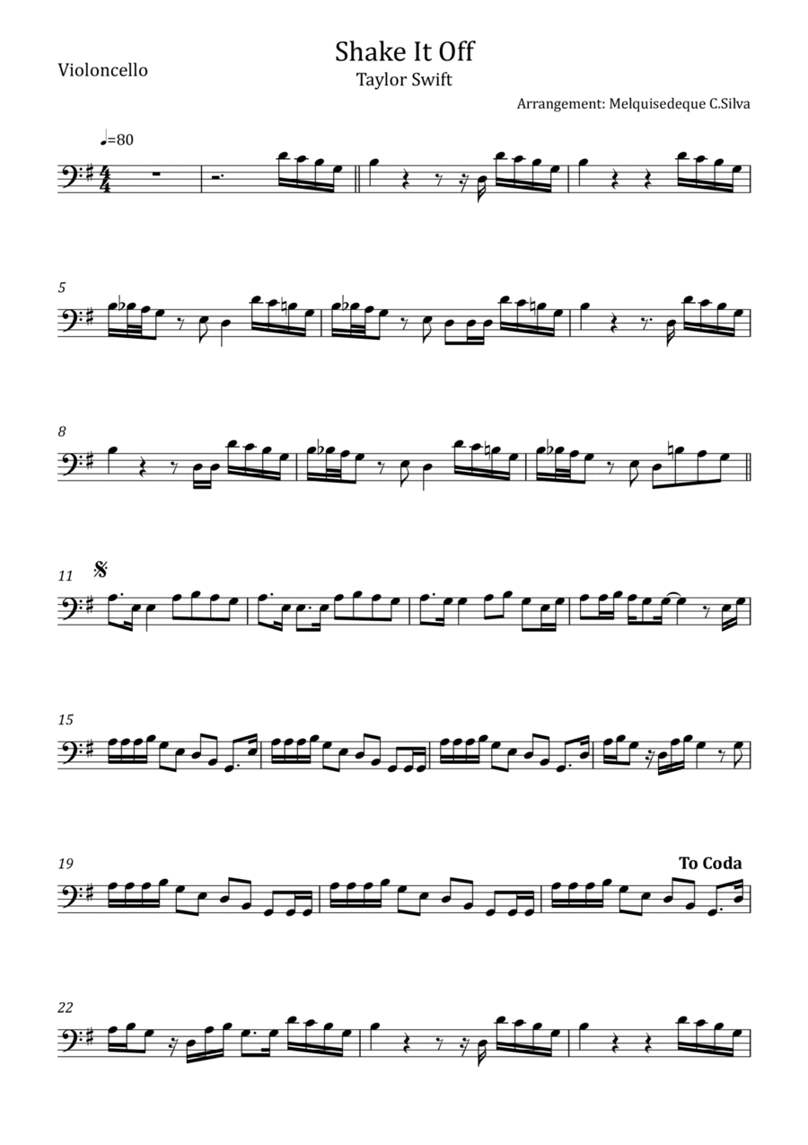 Shake It Off (arr. Melquisedeque C.Silva)