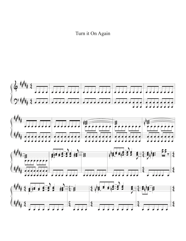 Turn It On Again (arr. Biegler)