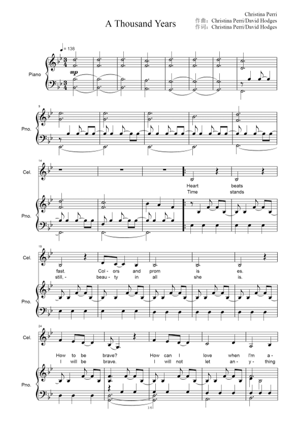 A Thousand Years (arr. Christina Perri)