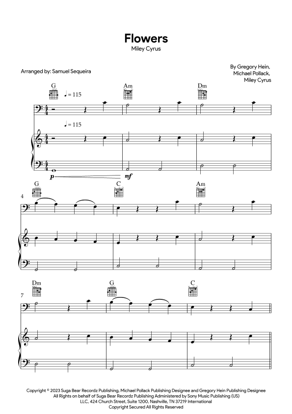 Flowers (arr. Samuel Sequeira)