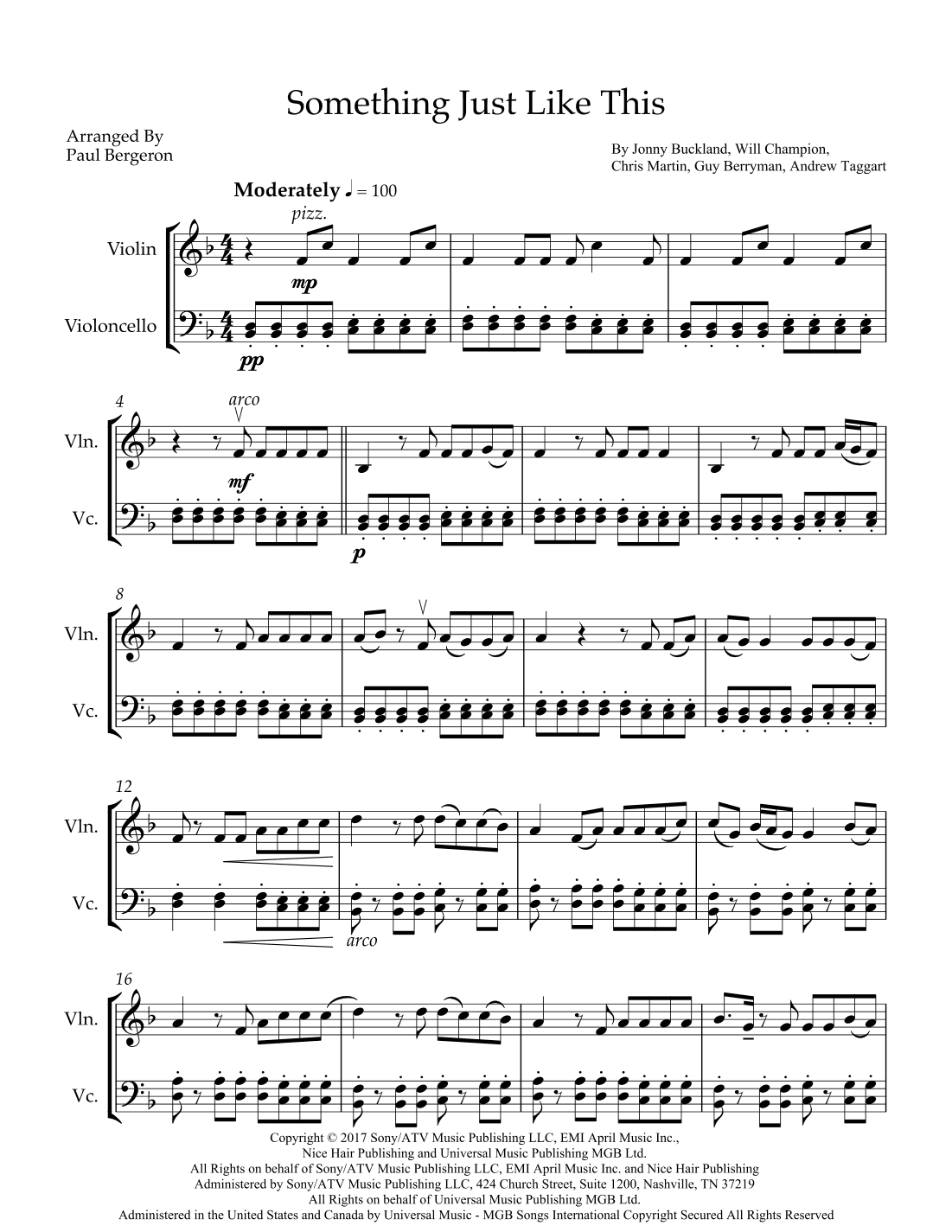 Something Just Like This (arr. Paul Bergeron)