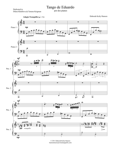 Tango de Eduardo por dos pianos