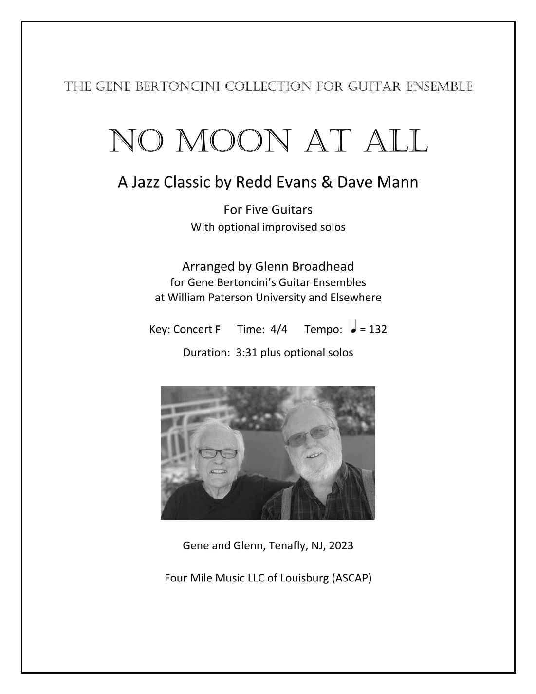 No Moon At All (arr. Glenn Broadhead)