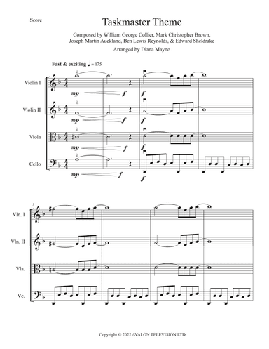Taskmaster Theme (arr. Diana Mayne)
