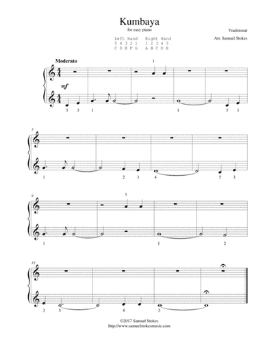Kumbaya - for very easy piano (arr. Samuel Stokes)