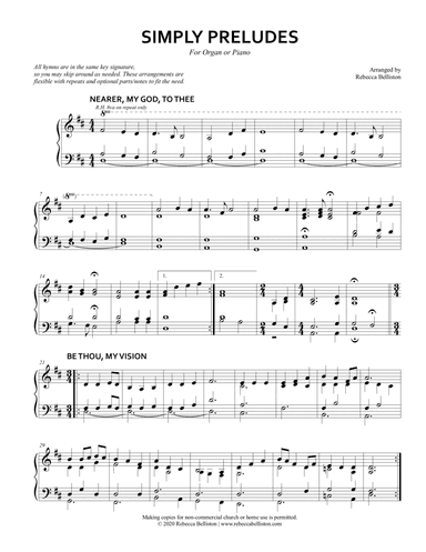 Simply Preludes (Piano or Organ Preludes) (arr. Rebecca Belliston)