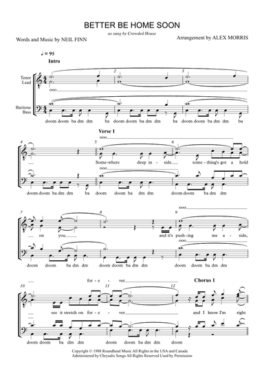 Better Be Home Soon (arr. Alex Morris)