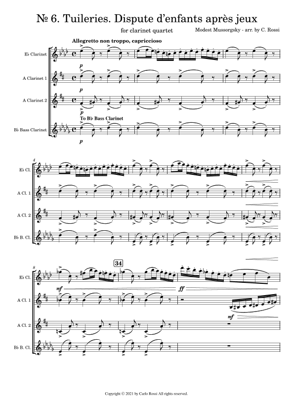 Pictures at an Exibition - Tuileries (arr. Carlo Rossi)