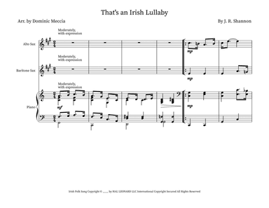 That's An Irish Lullaby (arr. Dominic Meccia)