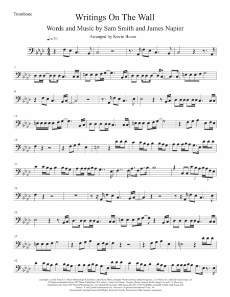 Writing's On The Wall from the film SPECTRE (arr. Kevin Busse)