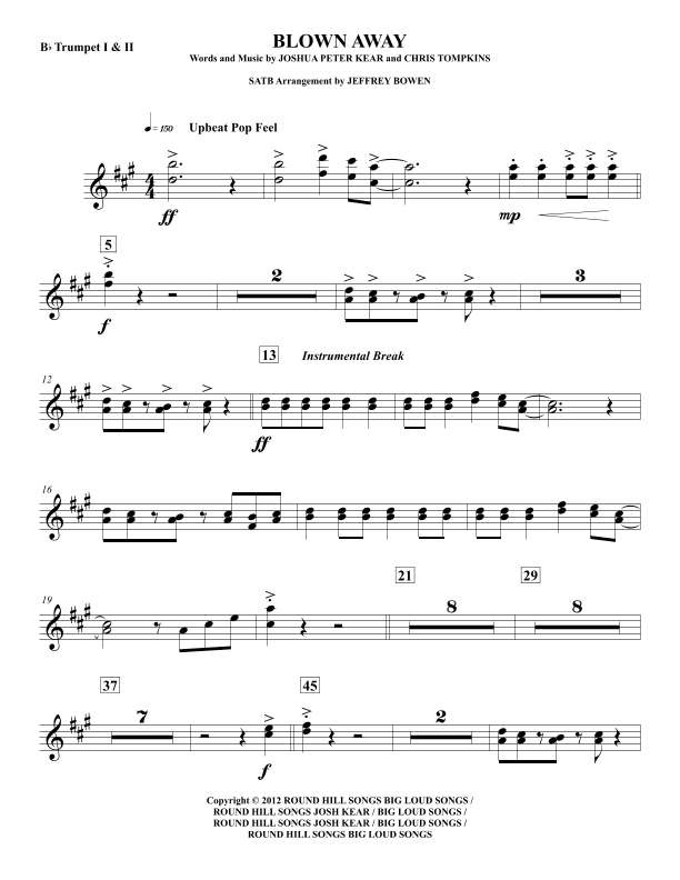 Blown Away (arr. Jeffrey Bowen)