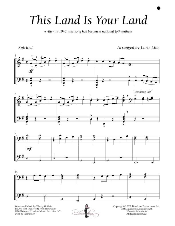 This Land Is Your Land (arr. Lorie Line)