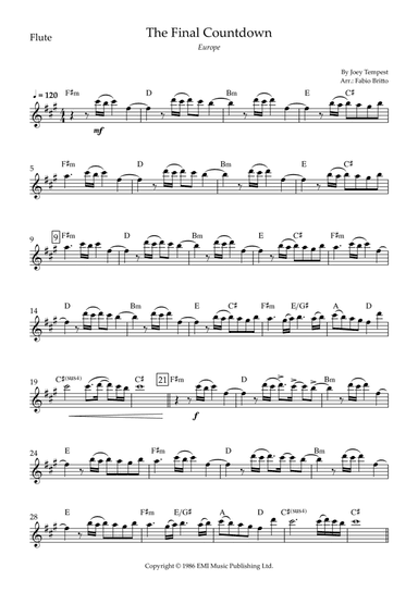 Final Countdown (arr. Fabio Britto)