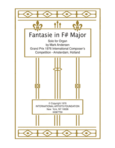 Fantasie in F# Major   organ solo