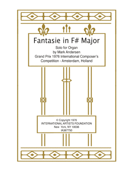 Fantasie in F# Major   organ solo