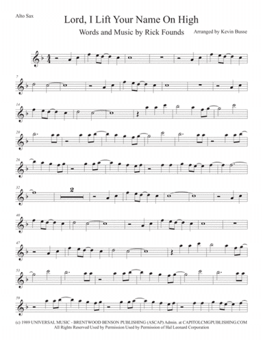 Lord, I Lift Your Name On High (arr. Kevin Busse)