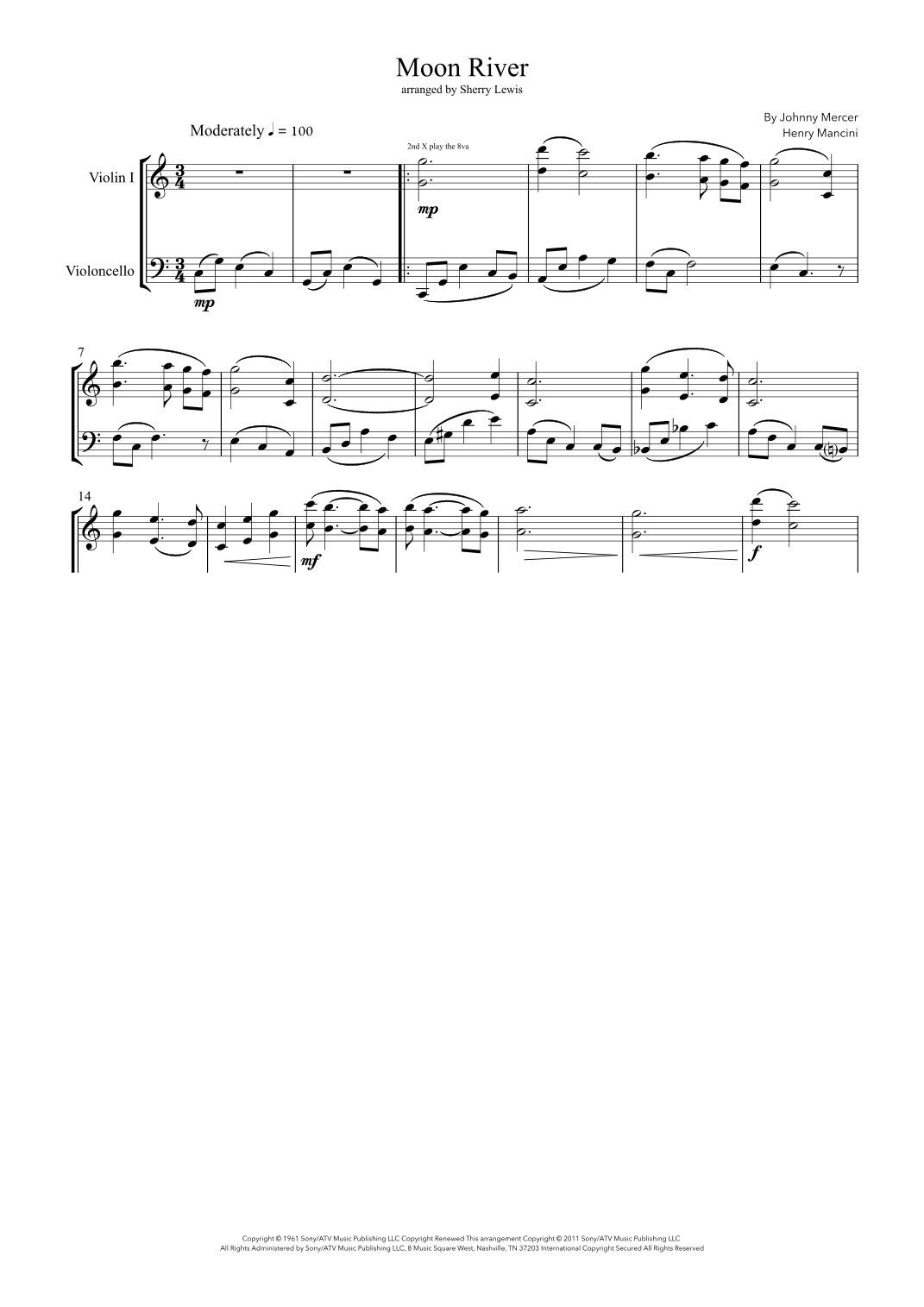 Moon River (arr. Sherry Lewis)