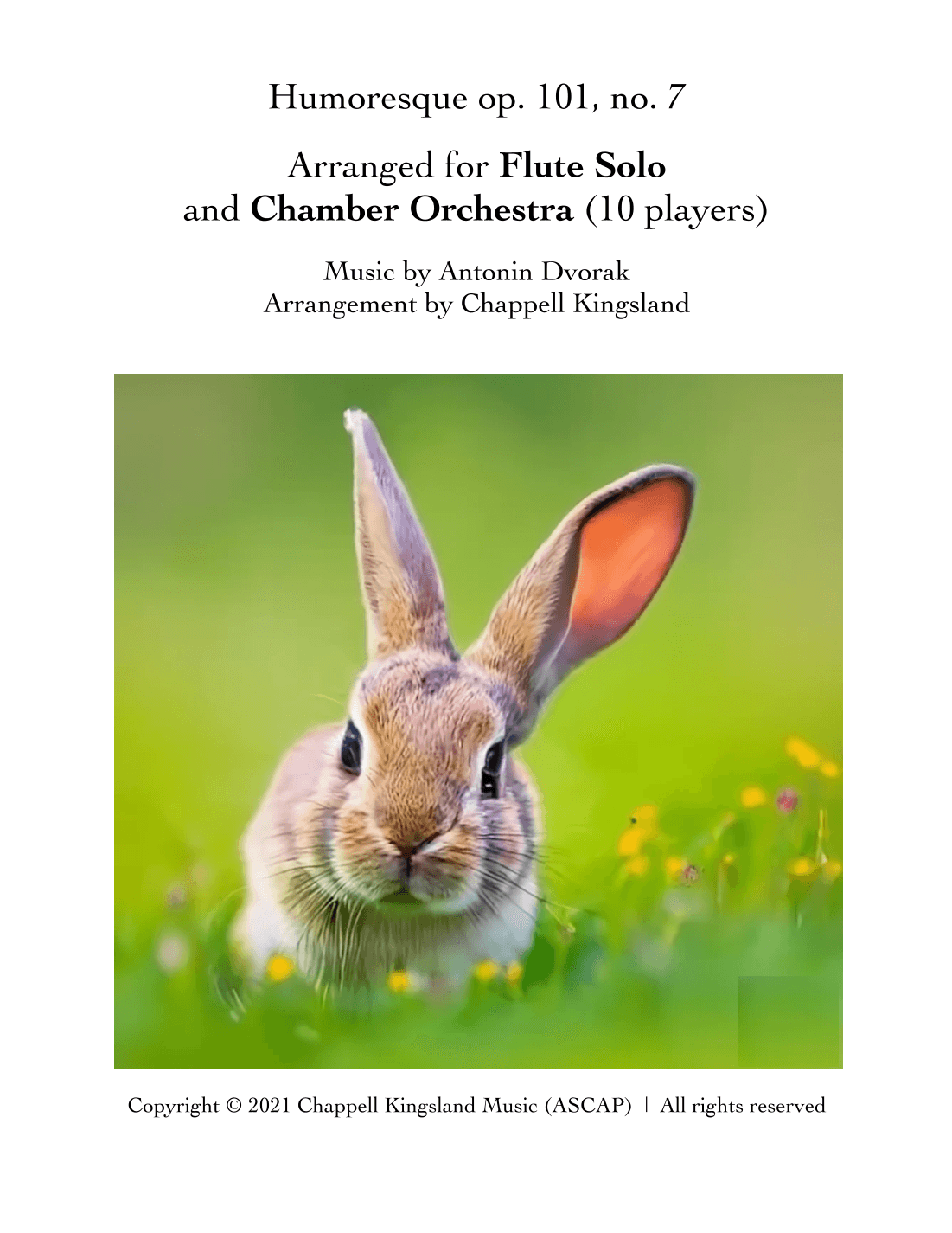 Dvorak Humoresque - arr. for Flute Soloist and Chamber Orchestra (arr. Chappell Kingsland)