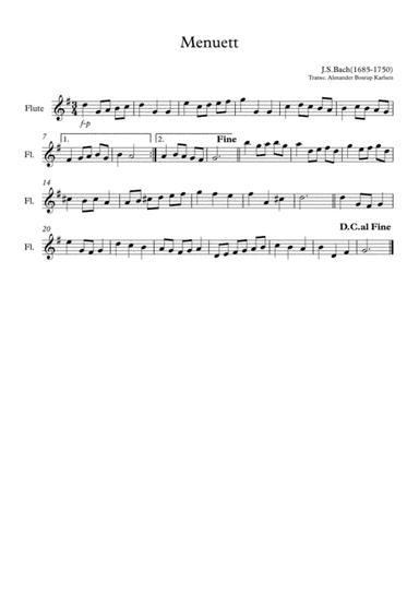 Menuett i G (arr. Alexander Bosrup Karlsen)